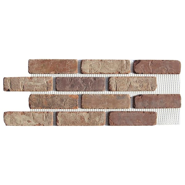 Old Mill Brick Brickwebb Castle Gate Thin Brick Sheets - Flats (Box of 5 Sheets) - 28 in. x 10.5 in. (8.7 sq. ft.)