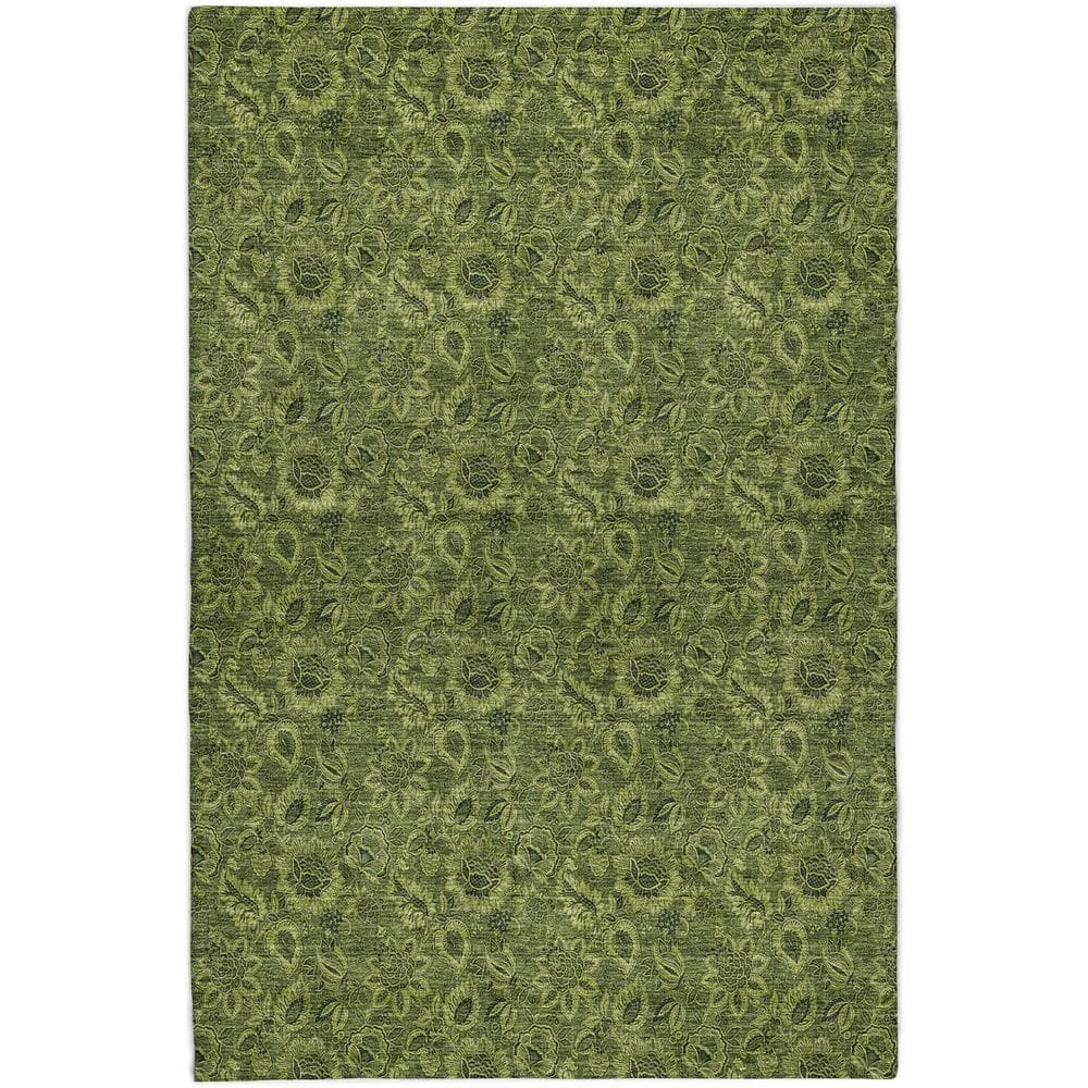 Dream Shag Premium Machine Washable Abstract ADS661 Olive 5 ft. x 7 ft. 6 in. Area Rug price history on PriceWatchPro