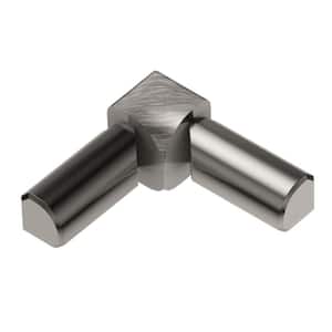 Rondec Brushed Nickel Anodized Aluminum 3/8 in. x 1 in. Metal 90 Degree Double-Leg Inside Corner