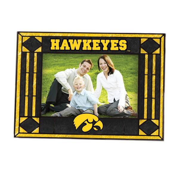 The Memory Company NCAA 4 in. x 6 in. Gloss Multicolor Art Glass Iowa Picture Frame