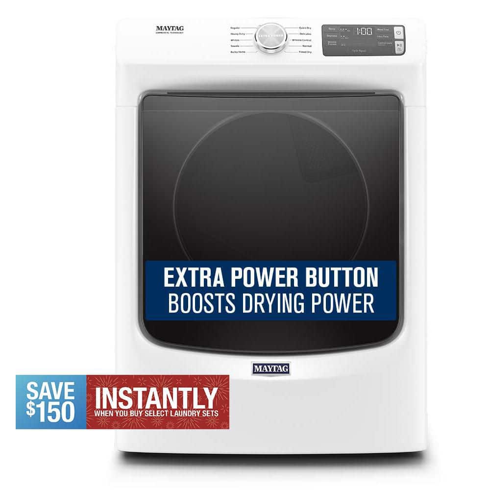 7.3 cu. ft. 240-Volt White Stackable Electric Vented Dryer with Quick Dry Cycle, ENERGY STAR