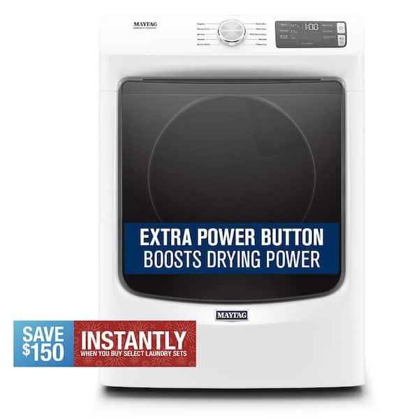 7.3 cu. ft. 240-Volt White Stackable Electric Vented Dryer with Quick Dry Cycle, ENERGY STAR