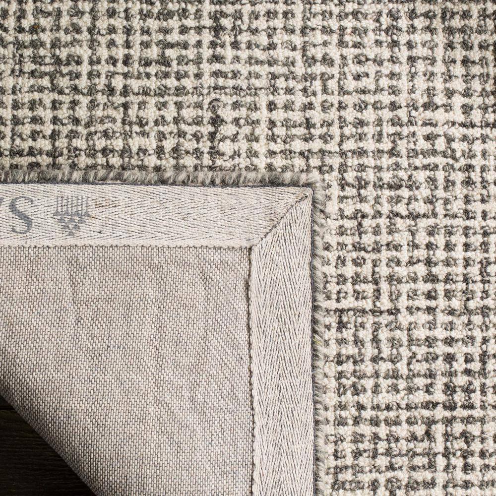 Ivory Abstract Tufted Wool Square Rug 6'x6'
