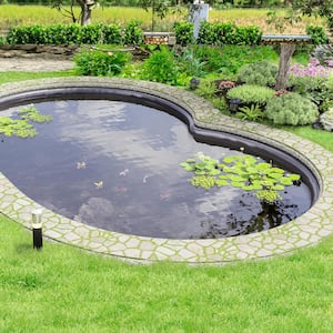 Pond Skins 15 ft. x 20 ft. Pond Liner 45 mil Thickness Pliable EPDM Material for Water Features, Black