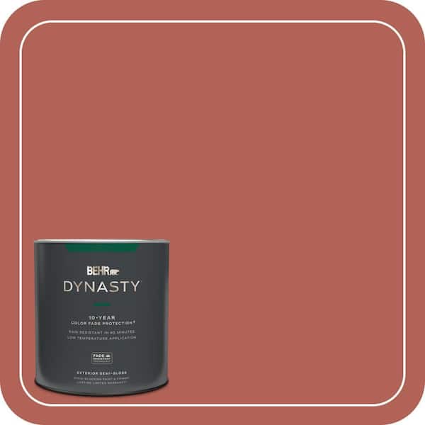 BEHR DYNASTY 1 qt. #QE-04 Chimayo Red Semi-Gloss Exterior Stain-Blocking Paint & Primer