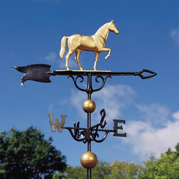 Whitehall 46" Weathervane Full-Bodied Horse Copper Color Includes Rooftop Mount 