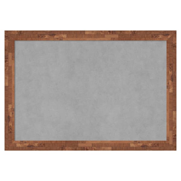 Amanti Art Fresco Light Pecan 27 in. x 19 in. Framed Magnetic Board