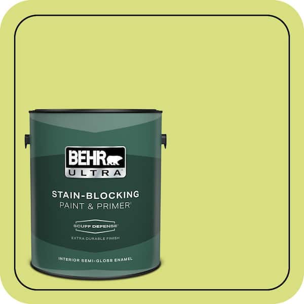 BEHR ULTRA 1 gal. #410B-4 Carolina Parakeet Extra Durable Semi-Gloss Enamel Interior Paint & Primer