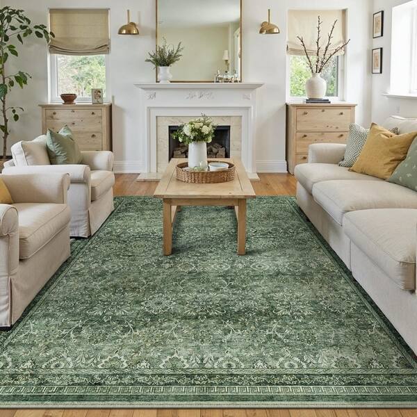 HaiiMeid The Wizard of Oz 8 ft. X 10 ft. Green Distressed Washable
