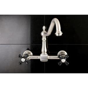 Duchess 2-Handle Wall-Mount Standard Kitchen Faucet in Brushed Nickel