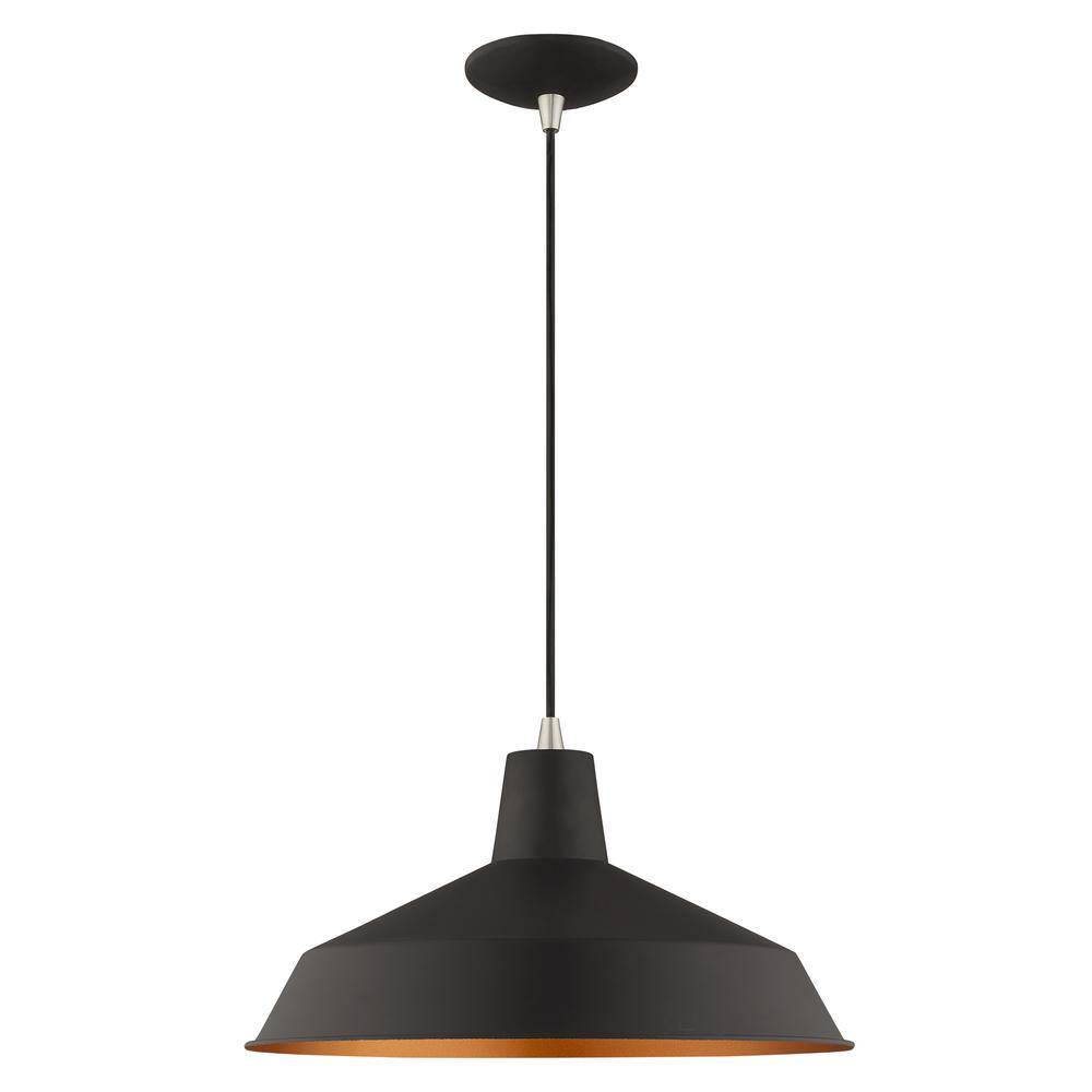 Urban Chic Black Mini Pendant Light with Gold Accents