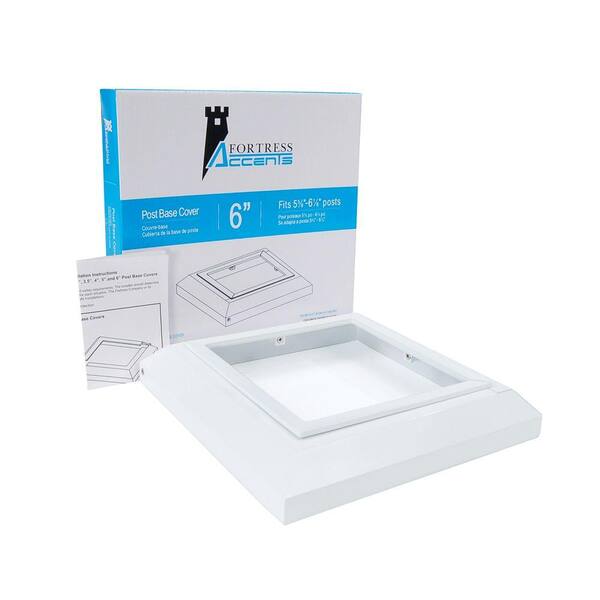 Fortress Building Products 6-in x 6-in Fortress Accents White Aluminum Deck Post Cap