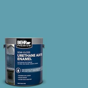 1 gal. #BIC-53 Turquoise Urethane Alkyd Semi-Gloss Enamel Interior/Exterior Paint