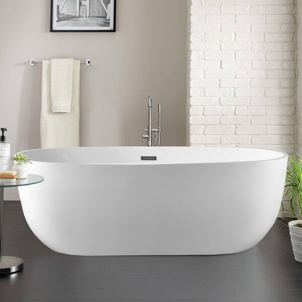 Vanity Art Cora 67 x 32 Freestanding Acrylic Bathtub & Reviews