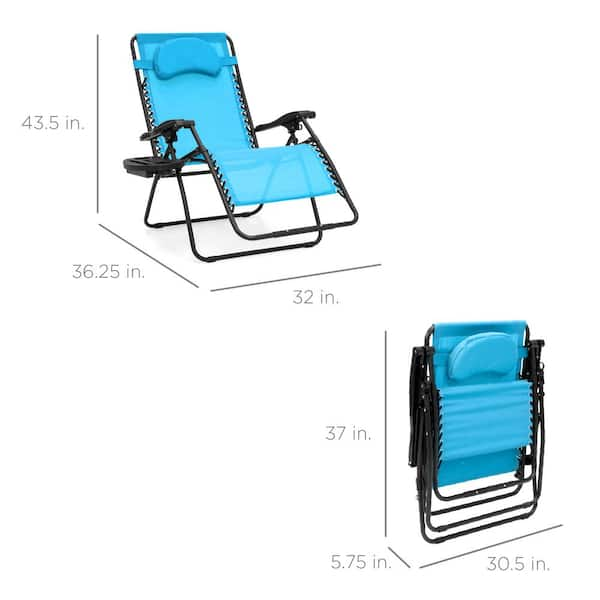 Best Choice Products Oversized Zero Gravity Chair, Folding Recliner W/  Removable Cushion, Side Tray : Target