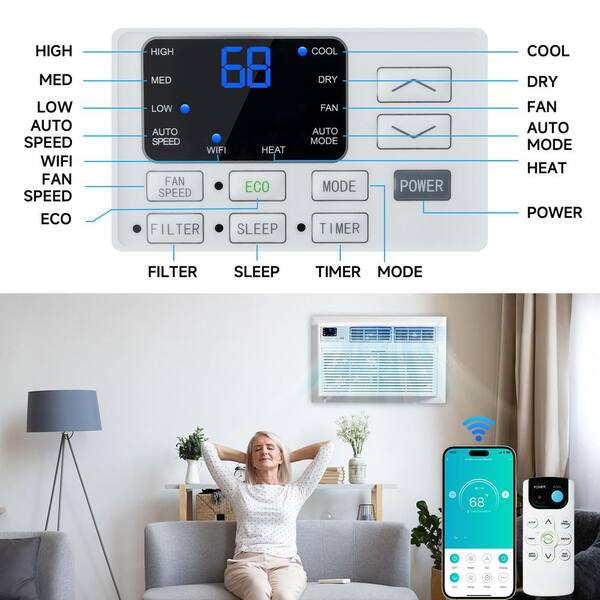 Karl home 12000 BTU (DOE) 115 Volts Through the Wall AC Cools 550