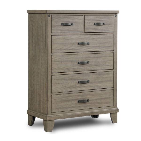 Benjara 18 in. Brown 6-Drawer Wooden Chest of Drawers