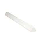 Recycled 72 in. White Plastic Car Stop