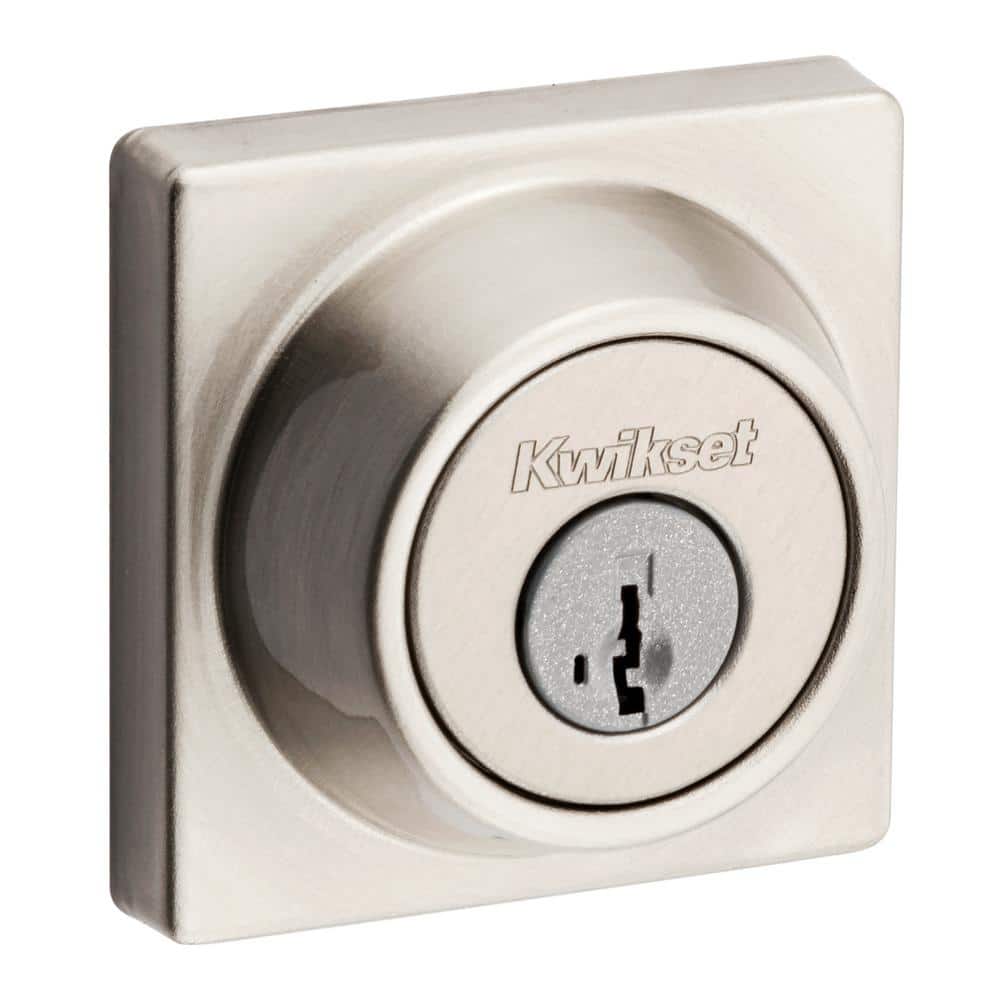 Satin Nickel Single Cylinder Modern Deadbolt Lock