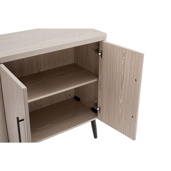 Manhattan Comfort Jodie Whitewashed Oak 32 in. H Mid-Century