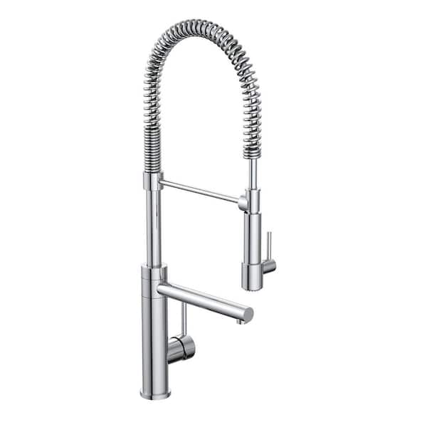 Glacier Bay Single-Handle Spring Sprayer Standard Kitchen Faucet and Pot Filler in Chrome