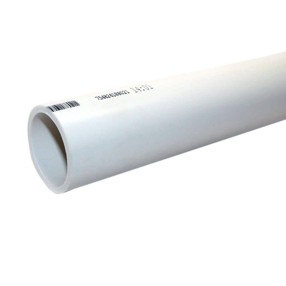 JM EAGLE 1/2 in. x 10 ft. 600-PSI White Schedule 40 PVC Pressure Plain End  Pipe 530048 - The Home Depot