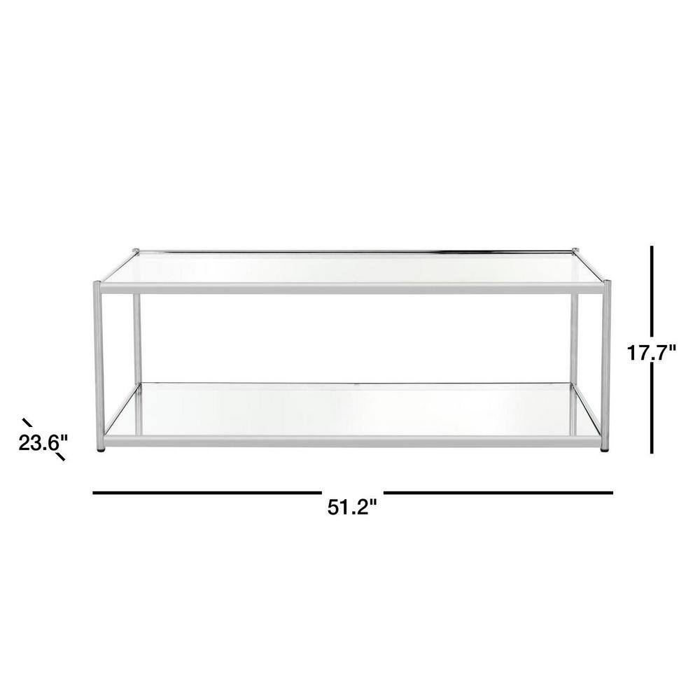 Bauhaus Chrome Glass Rectangular Coffee Table