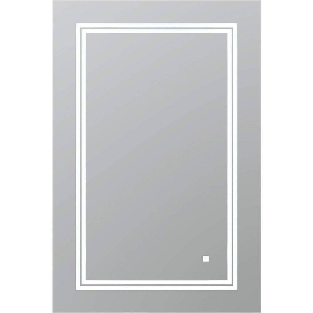 SOHO 24 in. W x 30 in. H Frameless Rectangular LED Light Bathroom Vanity Mirror in Silver price history on PriceWatchPro