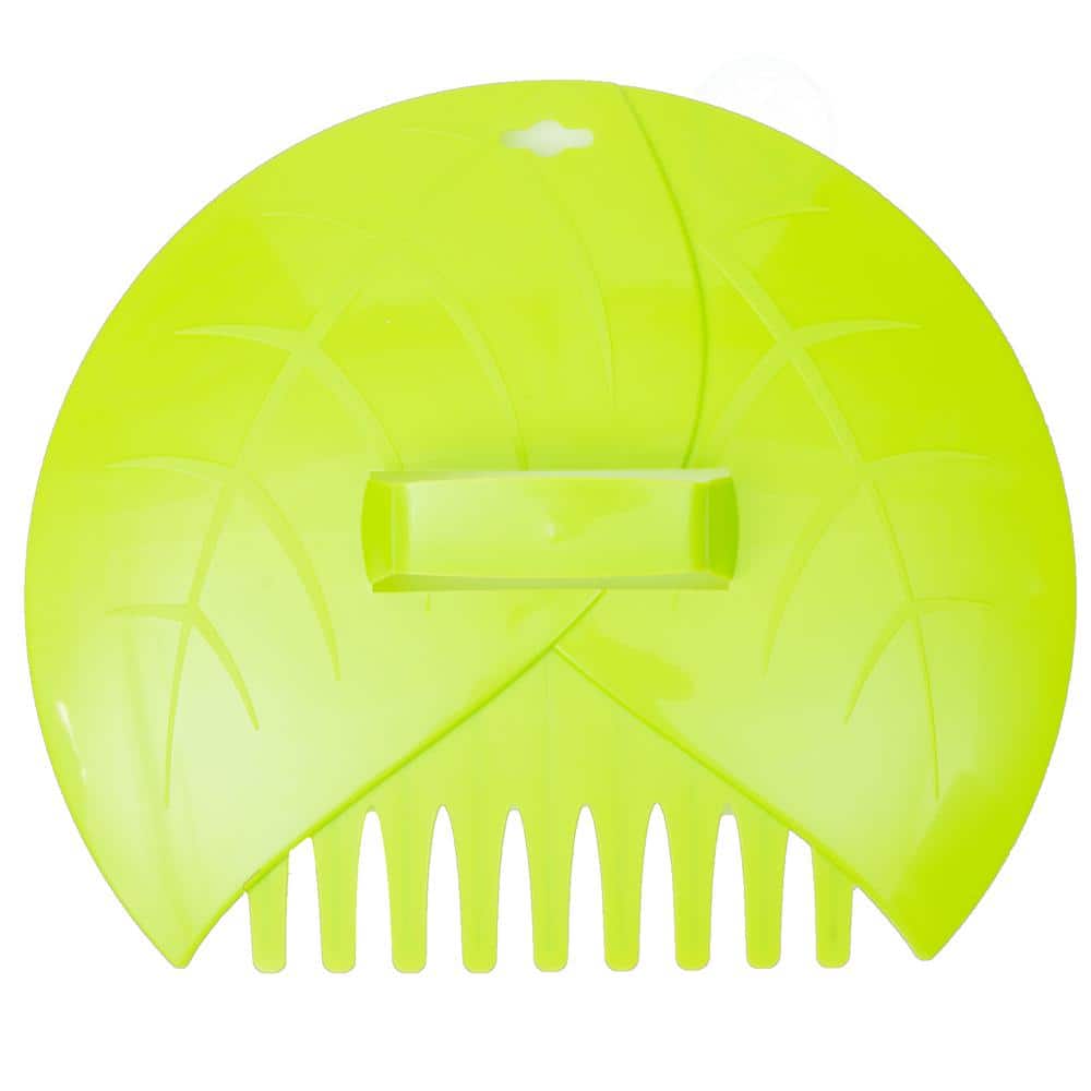 Red Plastic Leaf Scoops for Lawn and Garden Cleanup