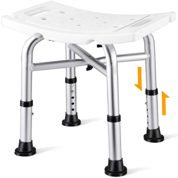 Shower Chair 500 lb Capacity 5-Level Height Adjustable Heavy Duty Shower Stool for Adults Elderly Inside