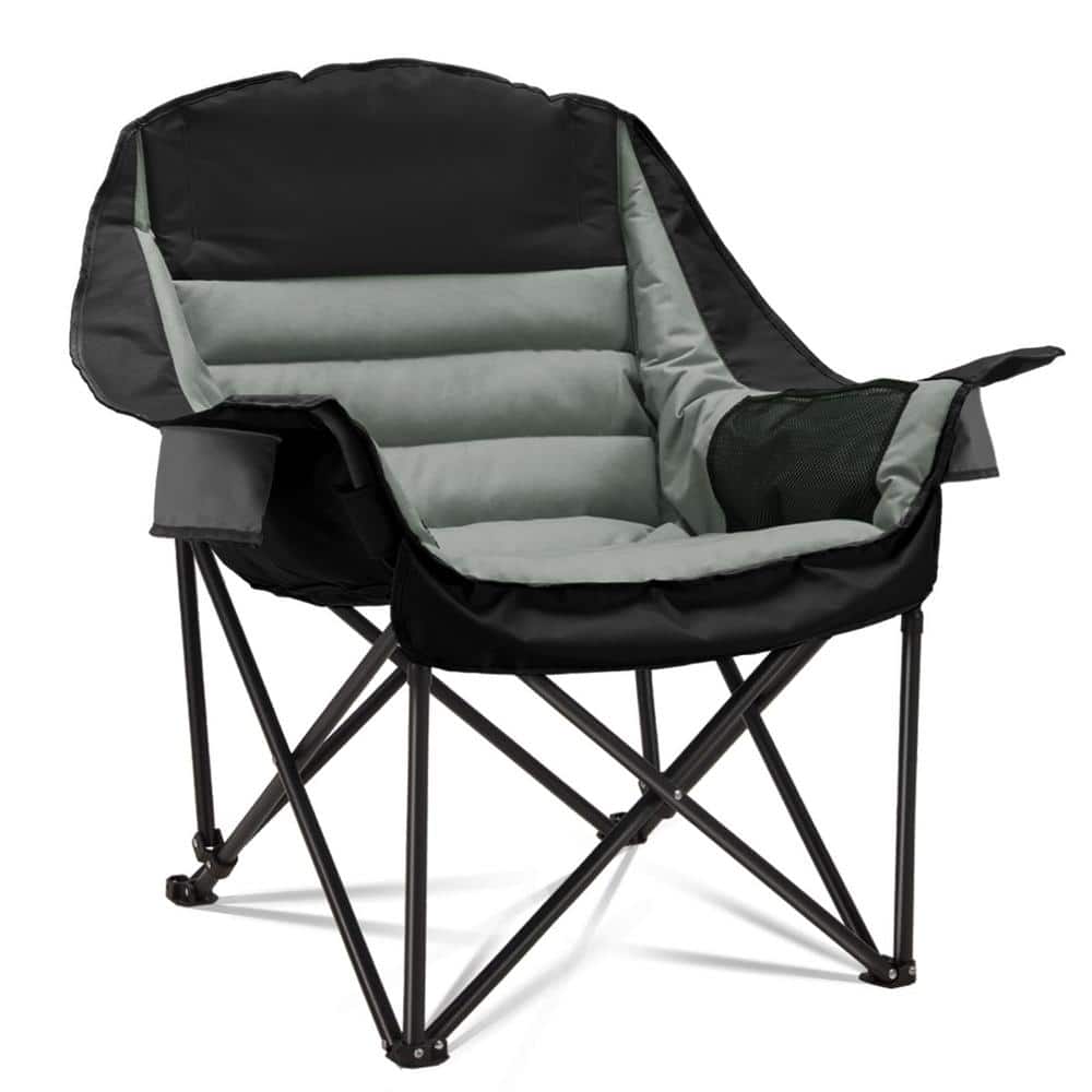 Modern Oversized Black Oxford Fabric Camping Chair