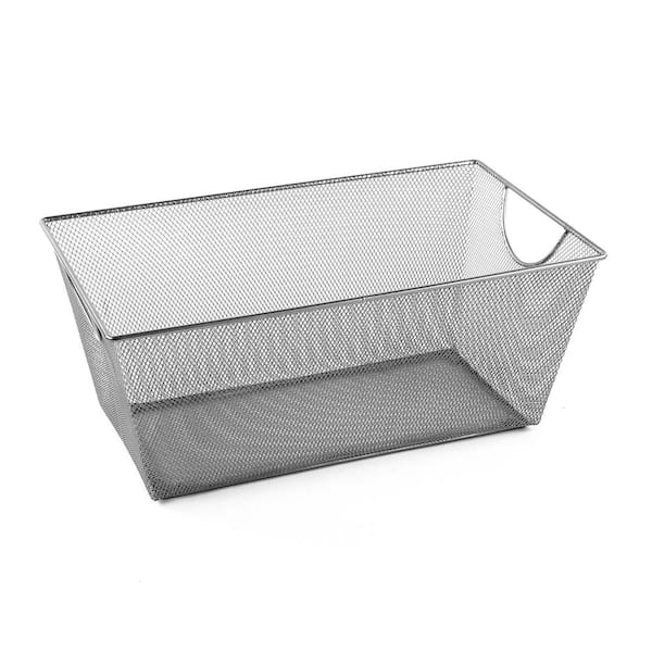 Design Ideas MeshWorks 28 Qt. Mesh Storage Bin in Silver