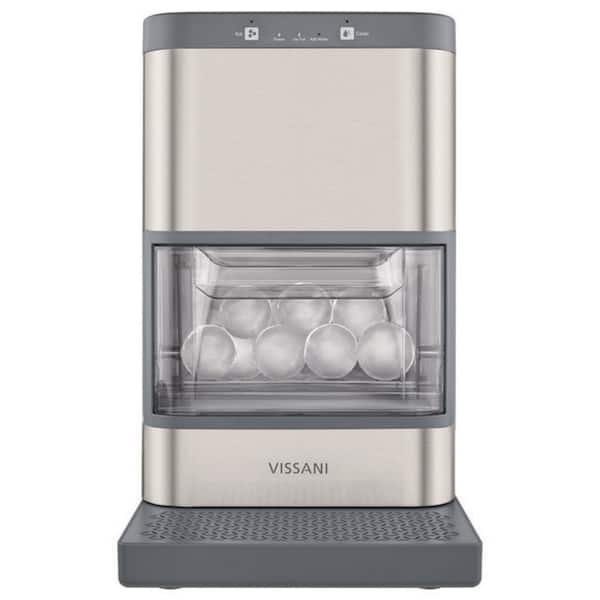 9.76 in. Countertop Portable Ball Shaped Ice Maker 5.12 lbs. Per Day in Stainless Stee