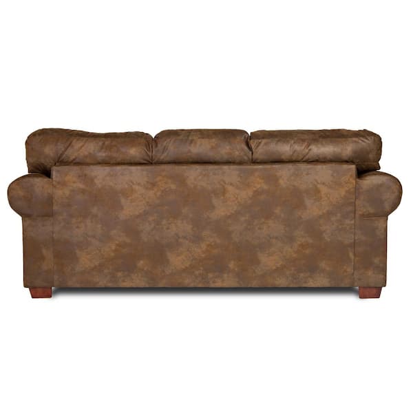 Homelegance Reel Click-Clack Sofa Bed - Dark Brown - Tufted Fronts