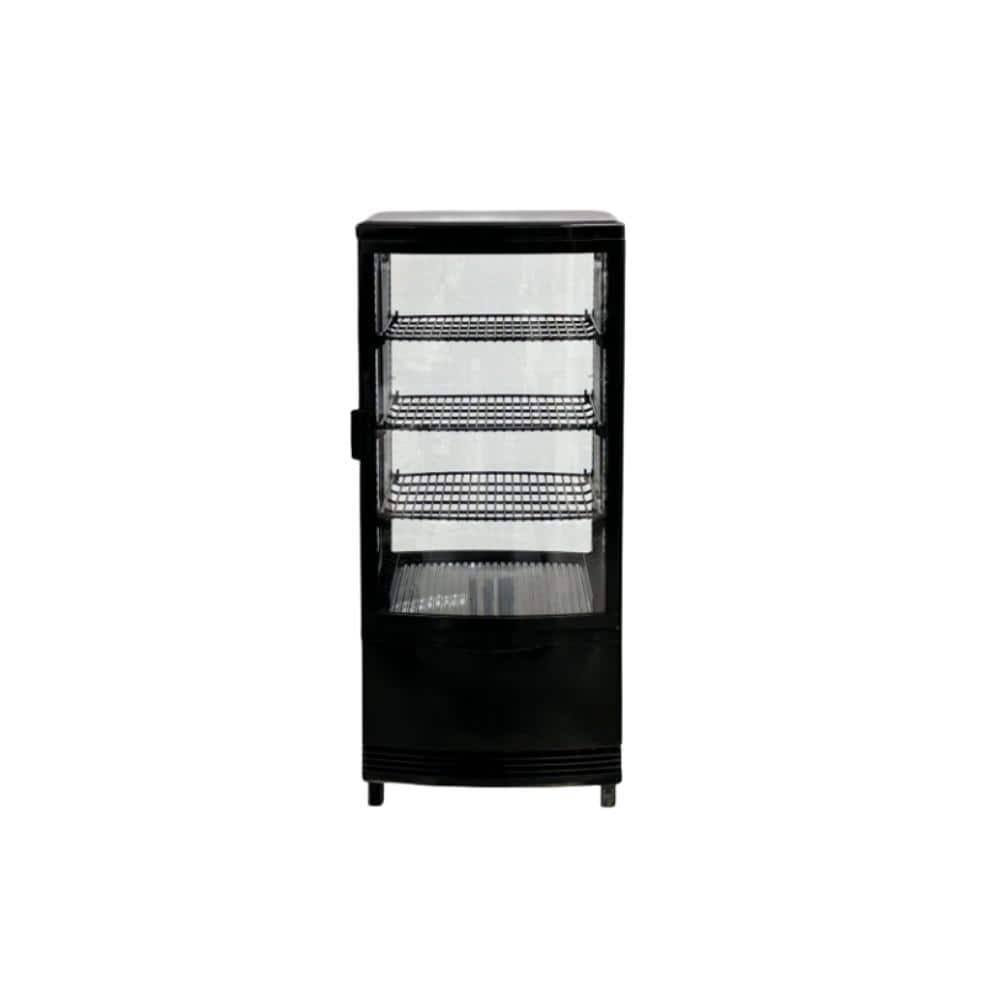 16 in. 3 cu. ft. Countertop Commercial Refrigerator Cooler Glass Display Beverage Cooler in White