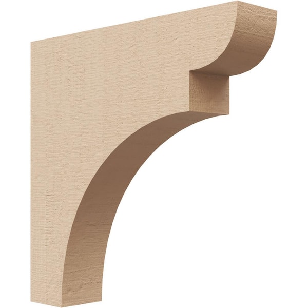 Ekena Millwork 2 in. x 10 in. x 10 in. Series 1 Thin Yorktown Rough Cedar Woodgrain Timberthane Polyurethane Corbel, Primed Tan