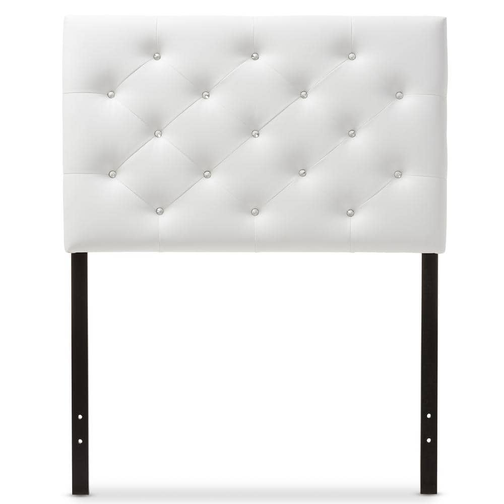 Baxton Studio Viviana Modern and Contemporary Upholstered Button-Tufted Twin Size Headboard  Multiple Finishes