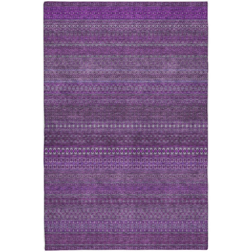 Dream Shag Premium Machine Washable Abstract ADS527 Eggplant 5 ft. x 7 ft. 6 in. Area Rug price history on PriceWatchPro