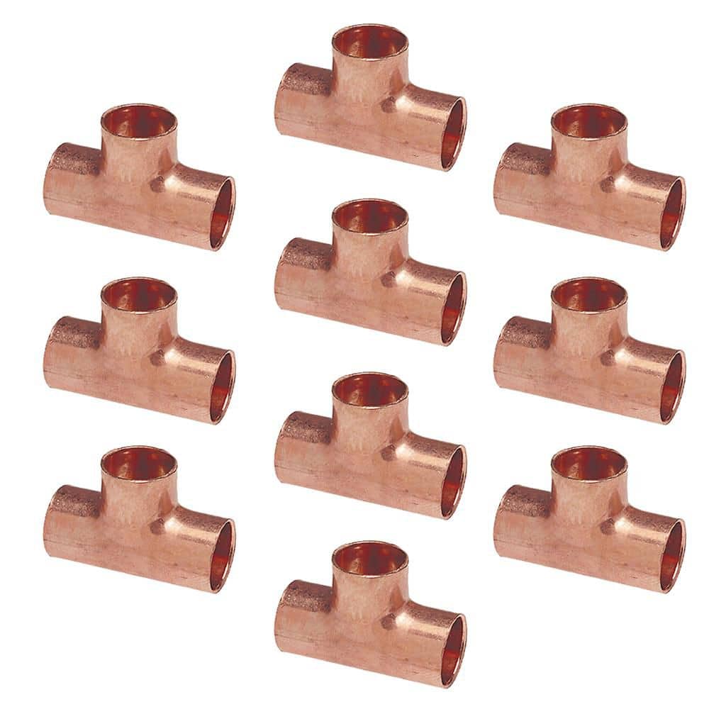 1/2 in. Copper All Cup Tee Fitting (10-Pack) price history on PriceWatchPro