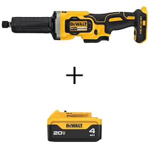 20V MAX Cordless Brushless 1-1/2 in. Variable Speed Die Grinder and 20V MAX Premium Lithium-Ion 4.0Ah Battery