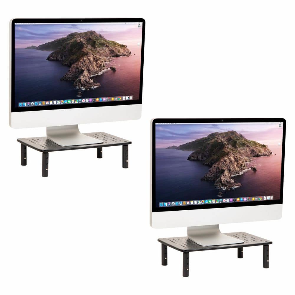 Monitor Stand Ventilated Laptop Riser with Adjustable Heights, Black (2-Pack) price history on PriceWatchPro