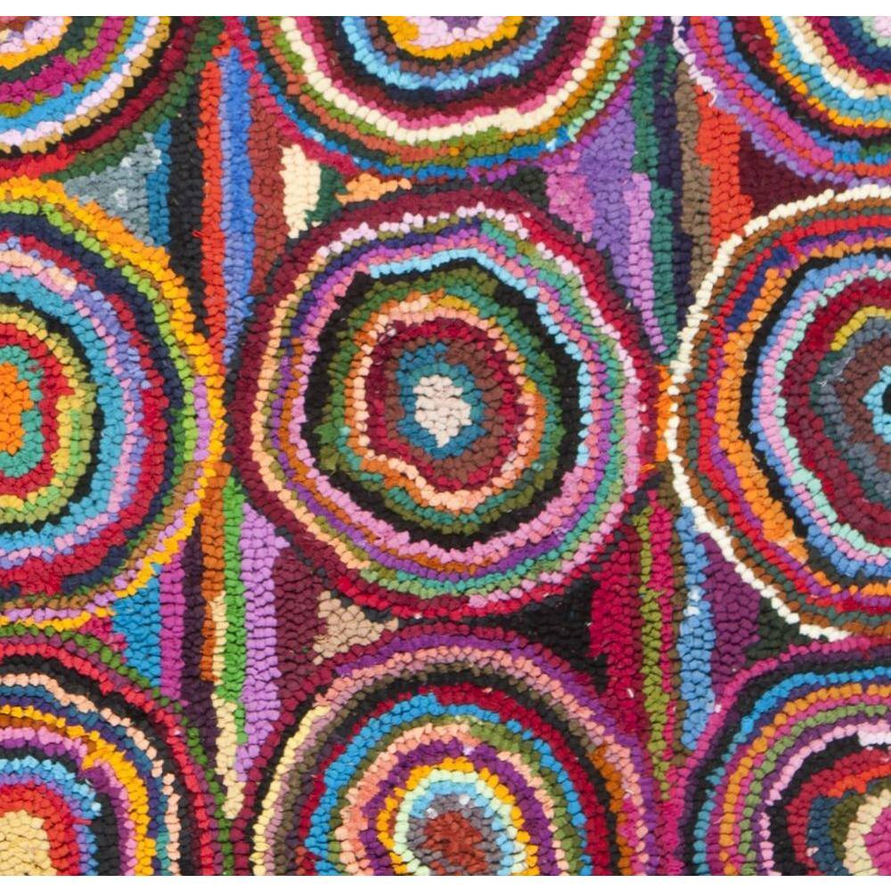 Handmade Multicolor Cotton Tufted Abstract Rectangular Rug 4' x 6'