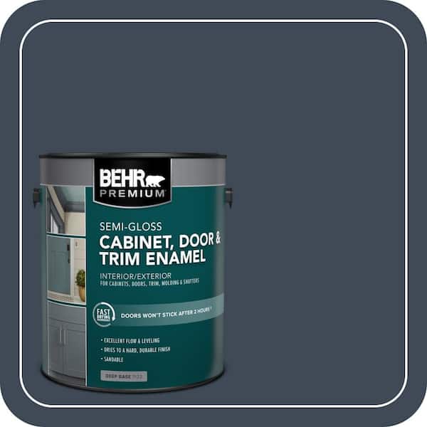 1 gal. #PPU14-20 Starless Night Semi-Gloss Enamel Interior/Exterior Cabinet, Door & Trim Paint