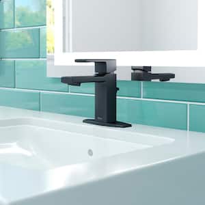 Deckard Single Hole Single-Handle Bathroom Faucet in Matte Black
