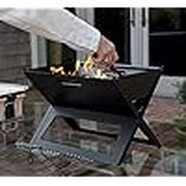 Fire Sense HotSpot Notebook Portable Charcoal Grill in Black 60508 The Home Depot