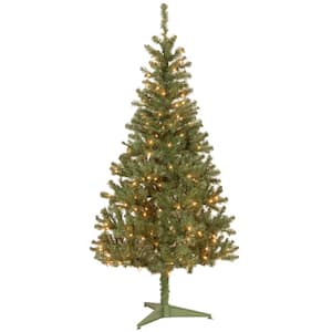 6 ft. Canadian Grande Fir Artificial Christmas Tree with Clear Lights