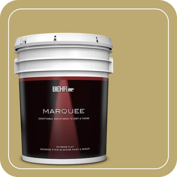 BEHR MARQUEE 5 gal. #370F-5 Coriander Seed Flat Exterior Paint & Primer