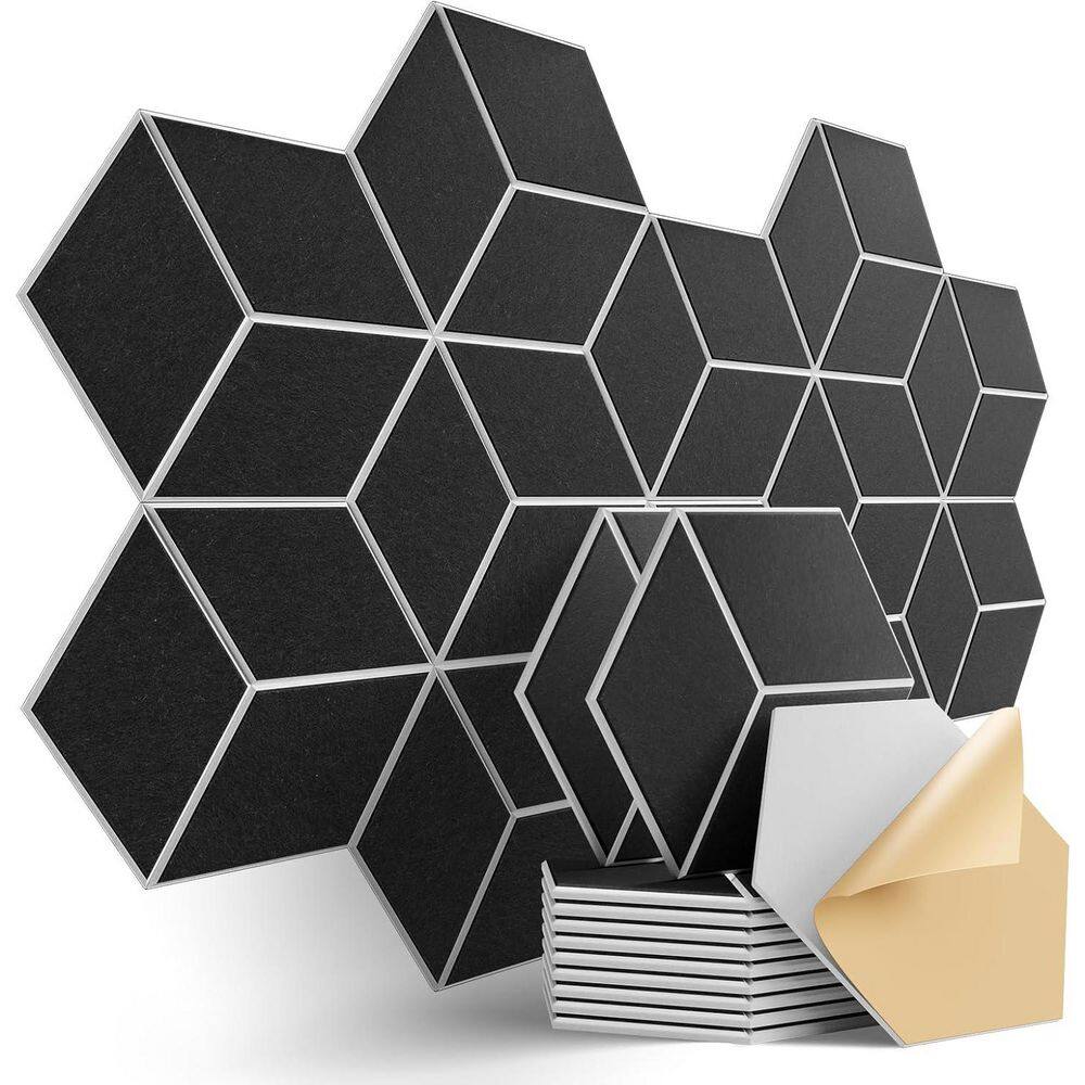 "12-Pack Self-Adhesive Acoustic Panels 0.4"" x 10"" x 12"" High-Density, Flame-Resistant Soundproof Foam" price history on PriceWatchPro