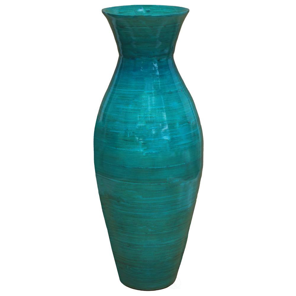 21" Purple Ceramic Flared Floor Vase for Modern Home Decor