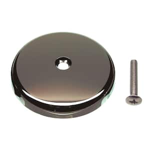 Single Hole Bathtub Drain Overflow Plate with Screw in Oil Rubbed Bronze